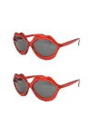 ABOOFAN 2 Pièces Amour Lèvres Lunettes Délicates Bouclier Solaire Lunettes De Soleil Lunettes De Fête Nouveauté Fantaisie Lun