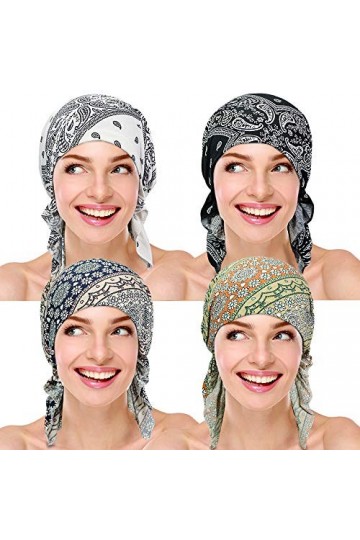 Lot de 4 chapeaux de chimiothérapie pour femme - - taille unique