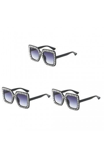 SOIMISS 3 Pièces Strass Grosses Lunettes De Soleil Des Lunettes De Soleil Lunettes De Soleil Punk Lunettes De Soleil Tendance