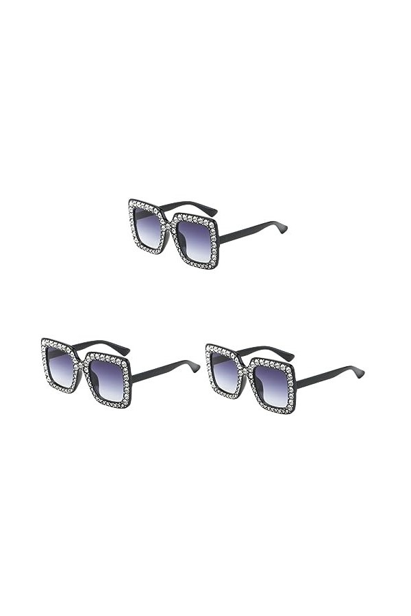 SOIMISS 3 Pièces Strass Grosses Lunettes De Soleil Des Lunettes De Soleil Lunettes De Soleil Punk Lunettes De Soleil Tendance