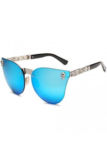 GRONGU Crâne Femmes Pour Lunettes Soleil Œil Chat Vintage Surdimensionné Miroir Monture Cateye Eyewe Lunettes Soleil Sport Po