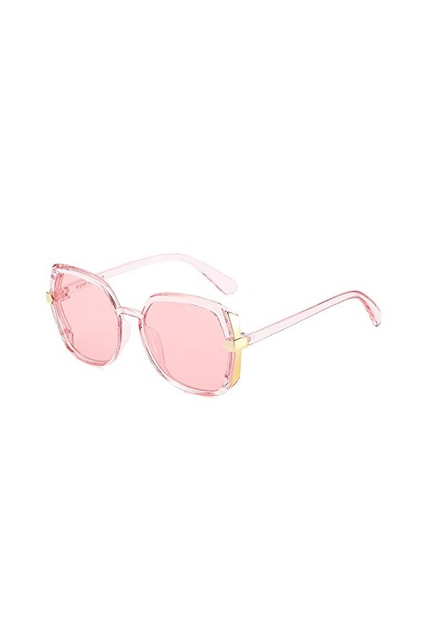 WQZYY&ASDCD des Lunettes De Soleil Femme Homme Lunettes De Soleil Femme Lentilles Résine Lunettes De Soleil-Rose