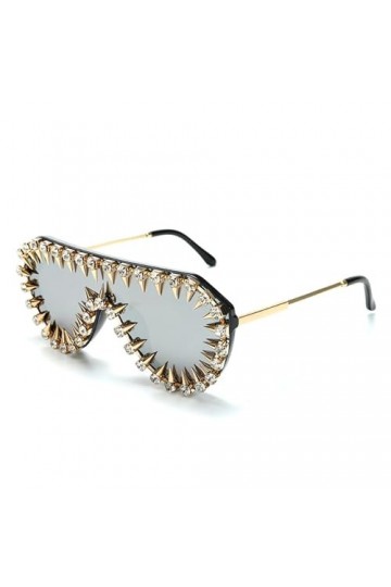 Miaelle Cadre Lunettes de soleil Rivets Lunettes de soleil Y2K Lunettes de soleil anti-éblouissement Lunettes de soleil photo