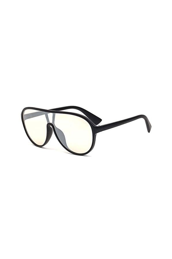 YUANCHENG Surdimensionné Une pièce Lunettes Femmes Lunettes de Soleil teinté dégradé Miroir lentille Lunettes Hommes Sports d