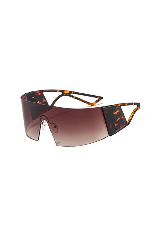 CSRP Lunettes de Soleil sans Monture Y2k Femmes 2022 Marque de Luxe Nuances surdimensionnées Lunettes de Soleil Lunettes Prot