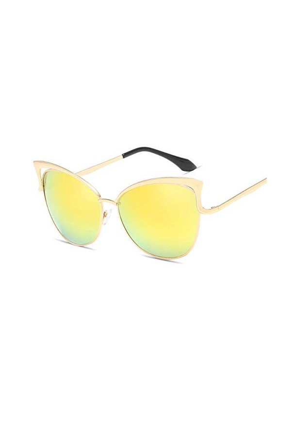 SHANGYUN Lunettes de Soleil pour Femmes Lunettes de Soleil pour Femmes Monture en Alliage UV400 Protection Lunettes rétro C4P