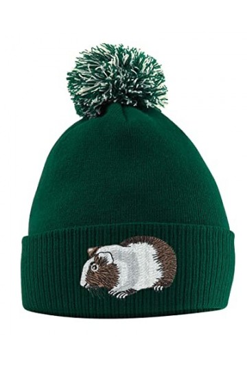 Purple Print House Chapeau de cochon dInde – Bonnet à pompon – Cadeau pour propriétaire de cochon dInde – Bonnet dhiver av