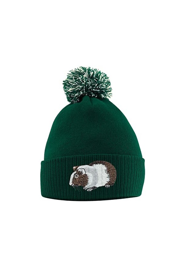 Purple Print House Chapeau de cochon dInde – Bonnet à pompon – Cadeau pour propriétaire de cochon dInde – Bonnet dhiver av