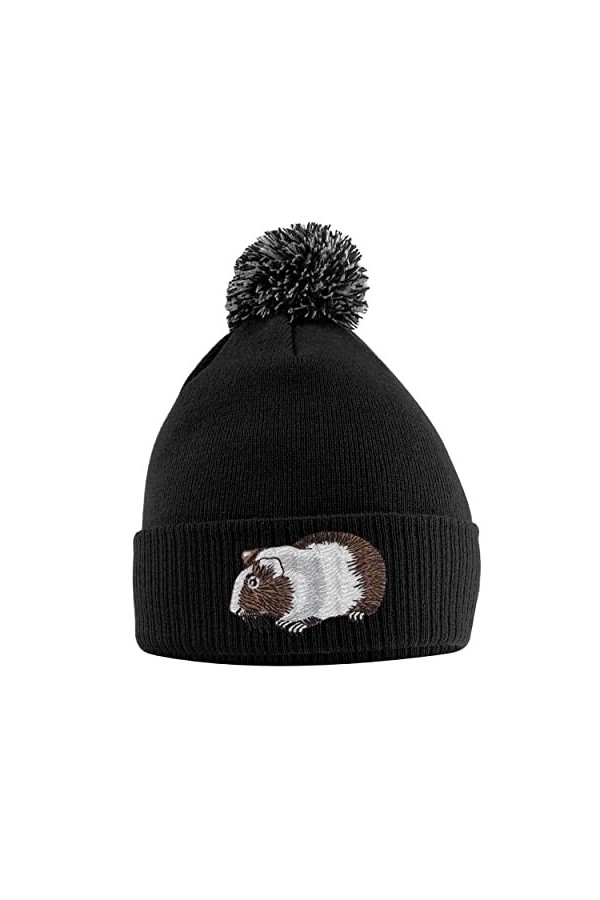 Purple Print House Chapeau de cochon dInde – Bonnet à pompon – Cadeau pour propriétaire de cochon dInde – Bonnet dhiver av
