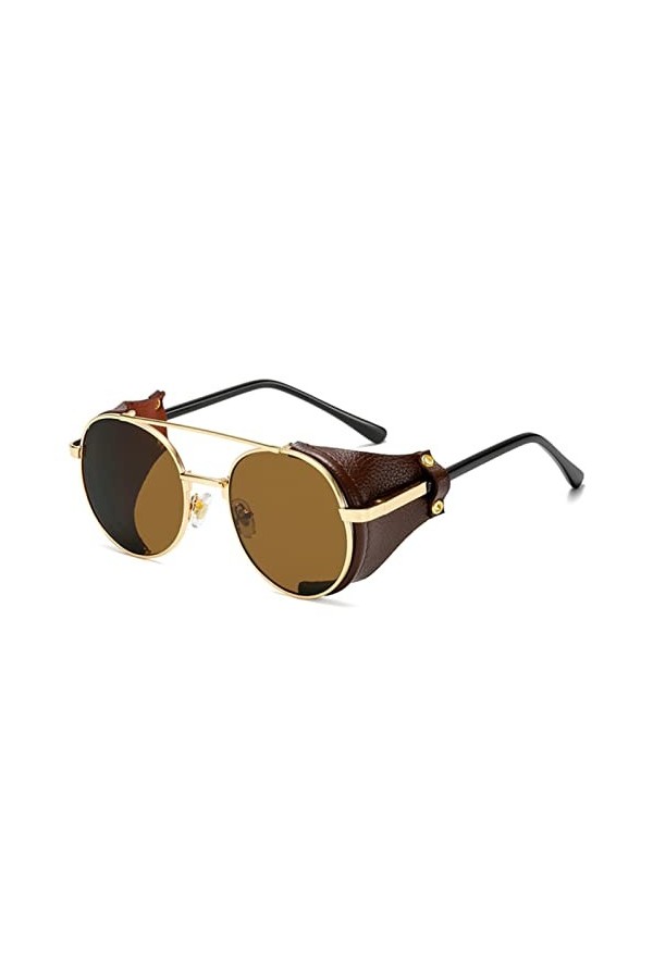 CSRP Mode Steampunk Lunettes de Soleil Designer Femmes Hommes Vintage Lunettes de Soleil Rondes Lunettes de Soleil de luxe-03