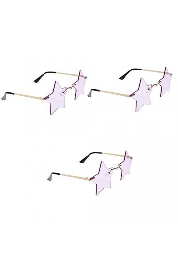 SOIMISS 3 Pièces Lunettes De Soleil Pentagramme Étoiles Lunettes Créatives Accessoire De Lunettes De Fête Déguisement Delton