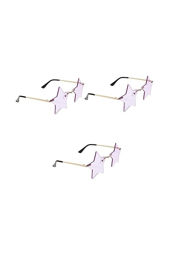 SOIMISS 3 Pièces Lunettes De Soleil Pentagramme Étoiles Lunettes Créatives Accessoire De Lunettes De Fête Déguisement Delton