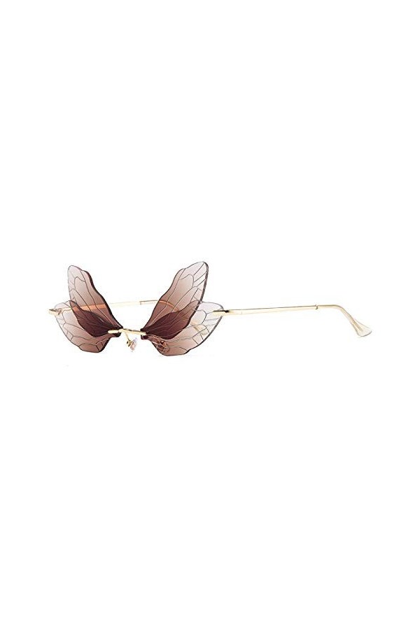 KOZSF Lunette De Soleil Style Vintage Lunettes De Soleil Ailées Hommes Femmes Conception De Papillon Antireflet Unisexe Lunet