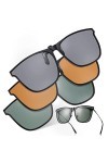 Lunettes de soleil polarisées à clip pour porteurs de lunettes de soleil polarisées à clipser 3 paires de lunettes de soleil 