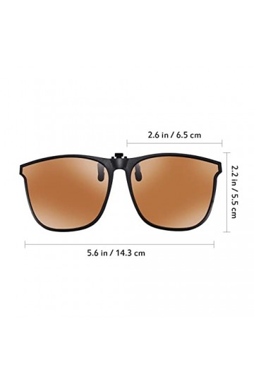 Lunettes de soleil polarisées à clip pour porteurs de lunettes de soleil polarisées à clipser 3 paires de lunettes de soleil 