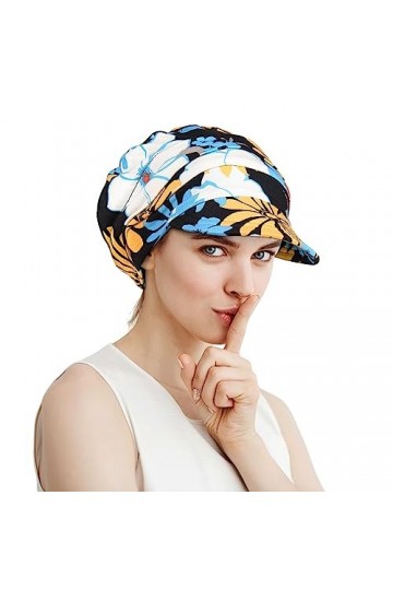 Alnorm Casquette de baseball super douce et respirante en bambou pour femme, blanc/bleu, taille unique
