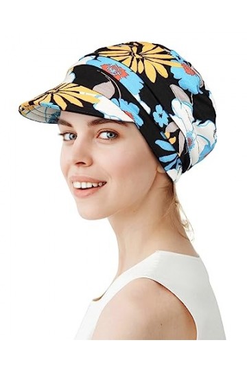 Alnorm Casquette de baseball super douce et respirante en bambou pour femme, blanc/bleu, taille unique