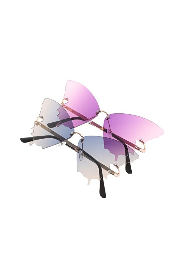 Happyyami 2 Pièces Des Lunettes De Soleil Lunettes De Soleil Fantaisie Lunettes De Discothèque Lunettes Drôles De Soirée Disc