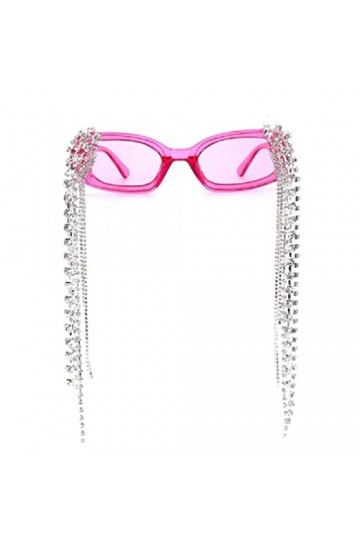 Apooke Lunettes de soleil en cristal anti-reflet Y2K lunettes de soleil lunettes de soleil strass gland lunettes de soleil pl