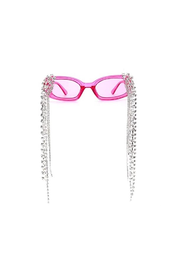 Apooke Lunettes de soleil en cristal anti-reflet Y2K lunettes de soleil lunettes de soleil strass gland lunettes de soleil pl