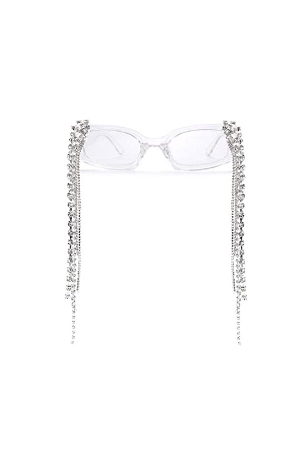 Apooke Lunettes de soleil en cristal anti-reflet Y2K lunettes de soleil lunettes de soleil strass gland lunettes de soleil pl