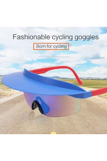 Lunettes de soleil de sport avec protection UV pour adulte - Verres miroir - Lunettes de soleil steampunk - Lunettes de solei