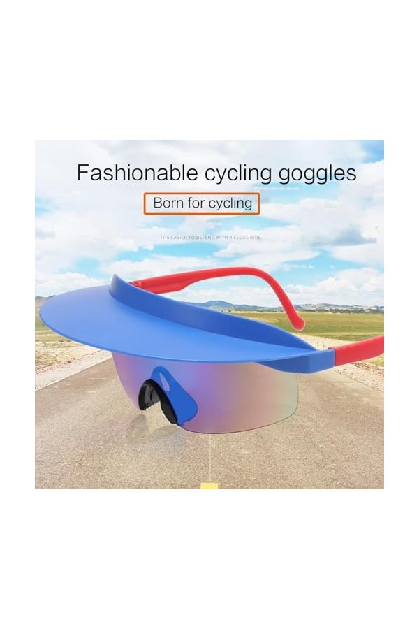 Lunettes de soleil de sport avec protection UV pour adulte - Verres miroir - Lunettes de soleil steampunk - Lunettes de solei