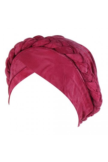 AIEOE Bonnet Turban pour Femme Mode Souple Tresse Pré-Noué Casquette de Perte de Cheveux Multicolore