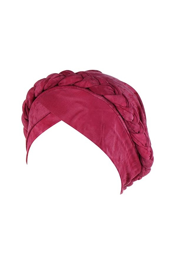 AIEOE Bonnet Turban pour Femme Mode Souple Tresse Pré-Noué Casquette de Perte de Cheveux Multicolore
