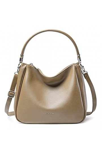 David Jones - Sac à Main Hobo Femme - Sac Porté Epaule Bandoulière Simili Cuir PU - Cabas Fourre-Tout Taille Moyenne avec Poi