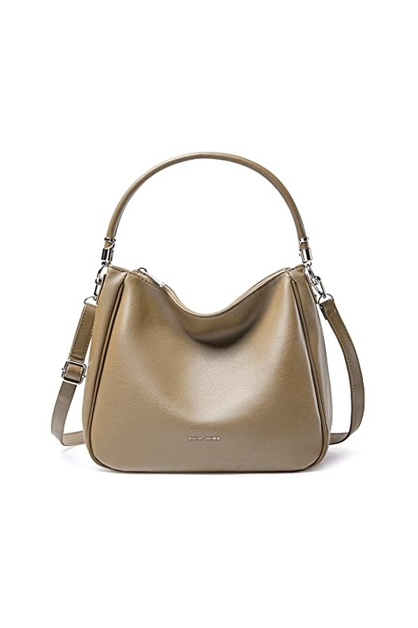 David Jones - Sac à Main Hobo Femme - Sac Porté Epaule Bandoulière Simili Cuir PU - Cabas Fourre-Tout Taille Moyenne avec Poi