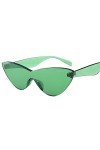 XDOUBAO Lunettes de soleil couleur bonbon avec cadre transparent - Lunettes de soleil vintage, vert