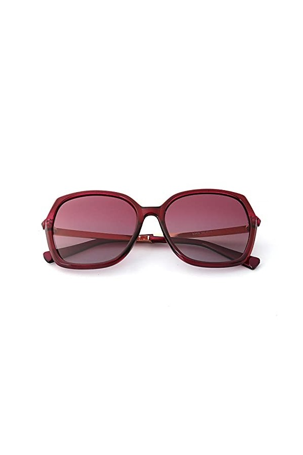 lunettes de soleil Lunettes de soleil polarisées femmes rétro grandes lunettes de soleil-Lunettes pourpres de gradient violet