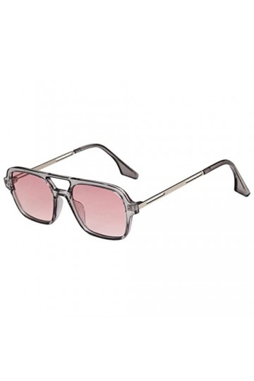 Rétro Double ponts Femmes Lunettes de Soleil Mode Rose dégradé Lunettes Tendance Creux léopard Bleu Lunettes de Soleil Hommes