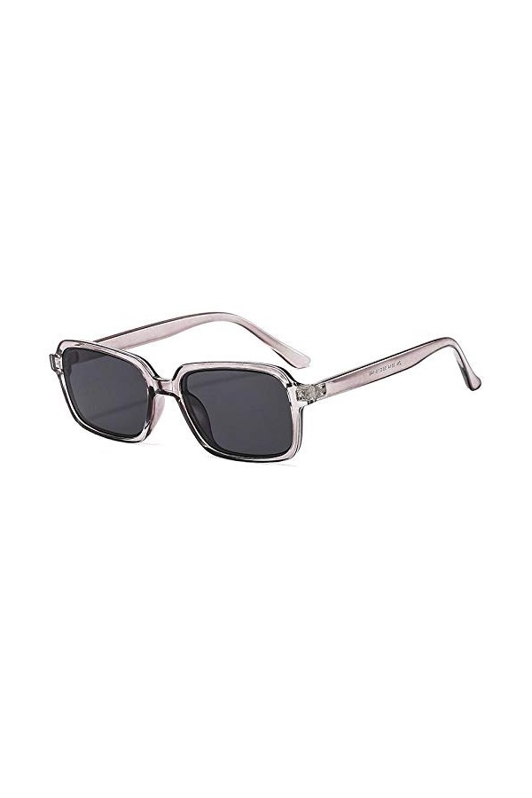 lunettes de soleil Cadre Lunettes de soleil Personnalité Trend Hommes et Femmes Sunglasses Lunettes de soleil-Gris transparen