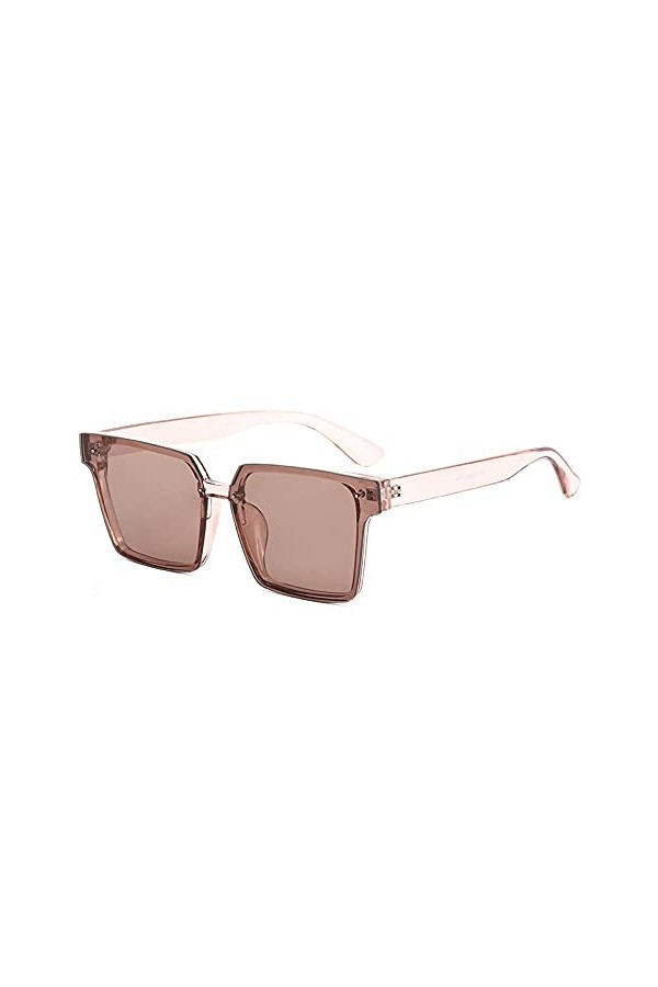 lunettes de soleil Lunettes de soleil Hommes et femmes Tendance rétro Lunettes de soleil Casual Sunglasses sauvages-Thé de ca