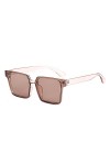 lunettes de soleil Lunettes de soleil Hommes et femmes Tendance rétro Lunettes de soleil Casual Sunglasses sauvages-Thé de ca