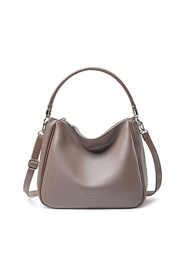David Jones - Sac à Main Hobo Femme - Sac Porté Epaule Bandoulière Simili Cuir PU - Cabas Fourre-Tout Taille Moyenne avec Poi