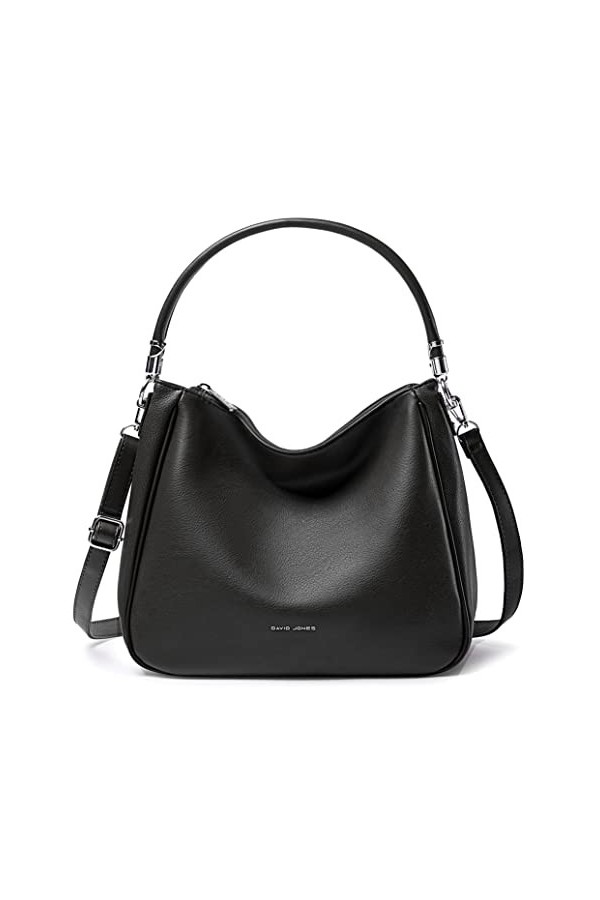 David Jones - Sac à Main Hobo Femme - Sac Porté Epaule Bandoulière Simili Cuir PU - Cabas Fourre-Tout Taille Moyenne avec Poi