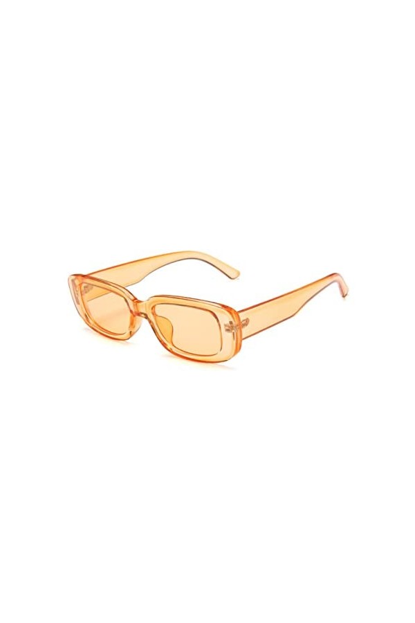 ESALIA Lunettes de soleil rectangulaires rétro Lentille colorée Lunettes pour homme et femme, Rose, Taille unique