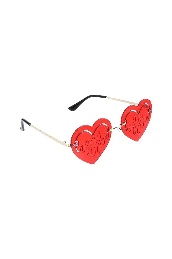 SOIMISS 1 Paire Lunettes Coeur Lunettes De Soleil Cyclisme Habiller Des Lunettes Soirée Piscine Lunettes De Fête De Nouveauté