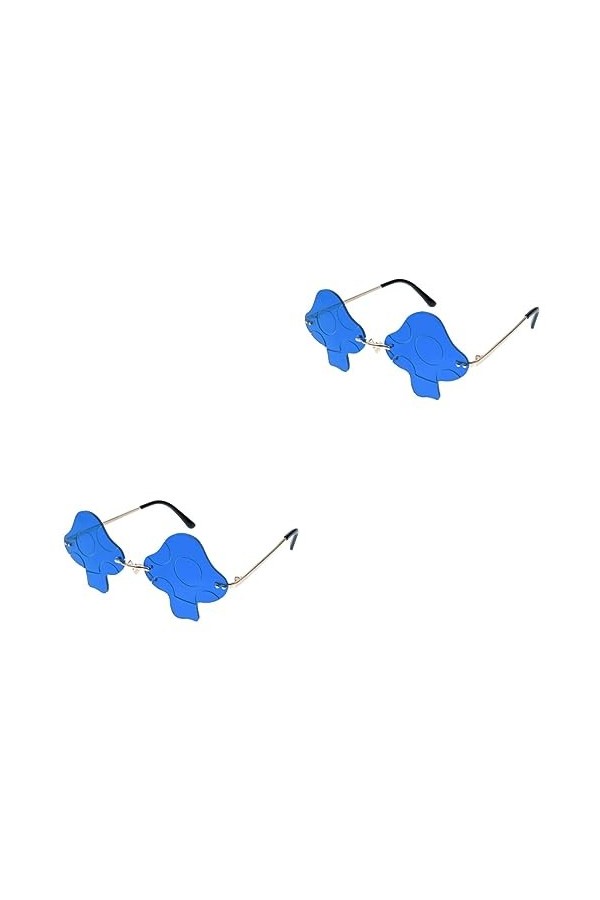 SOIMISS 2 Pièces Lunettes De Fête Sans Monture Lunettes De Soleil Punk Lunettes De Soleil De Mode Pour Femmes Lunettes De Mod