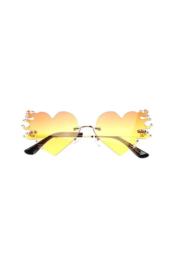 GALPADA Lunettes De Soleil Flamme Lunettes De Soleil Femme Lunettes De Fête Lunettes Drôles Lunettes De Cosplay Lunettes Vint