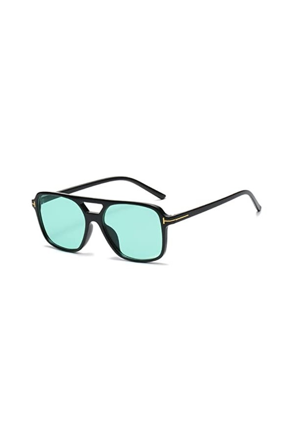 hdsrf Vintage carré Lunettes de Soleil Femmes rétro Marque Miroir Lunettes de Soleil Femme Noir Jaune Mode Bonbons Couleurs L