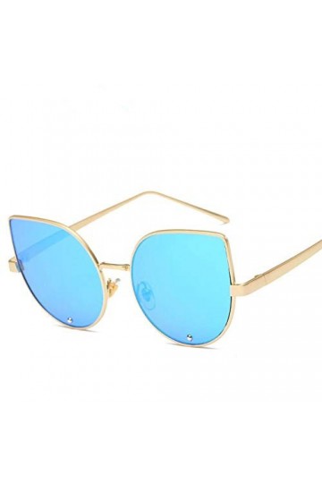 SHANGYUN Lunettes de Soleil Femmes Mode Lunettes de Soleil Vintage Lunettes de Soleil UV400 SkyBlue