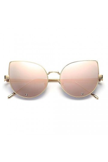 SHANGYUN Lunettes De Soleil Femme Mode Lunettes De Soleil Vintage Lunettes De Soleil UV400 Rose