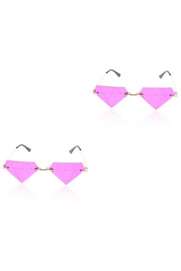 SOIMISS 2 Paires Lunettes En Forme De Diamant Décor De Lunettes Élégant Lunettes Cool Pour Les Adolescents Lunettes De Soleil