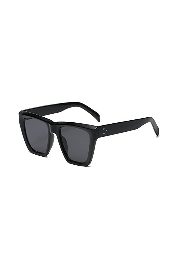 LUOXUEFEI De Soleil Lunettes Lunettes De Soleil Femme Lunettes De Vue&nbsp;&nbsp;&nbsp;Carrées Surdimensionnées Homme Shades Black