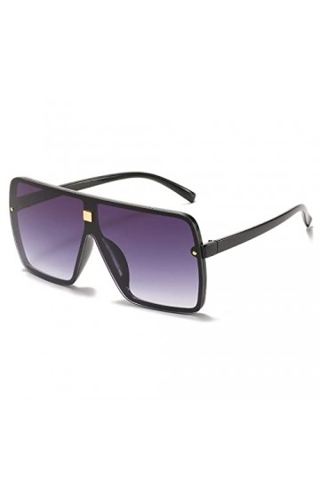 Lunettes De Soleil Une Pièce Femmes Lunettes De Soleil Carrées Hommes Femmes Lunettes,C2 Noir-Gris