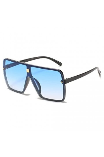Lunettes De Soleil Une Pièce Femmes Lunettes De Soleil Carrées Hommes Femmes Lunettes,C6 Black-Blue